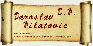 Daroslav Milatović vizit kartica